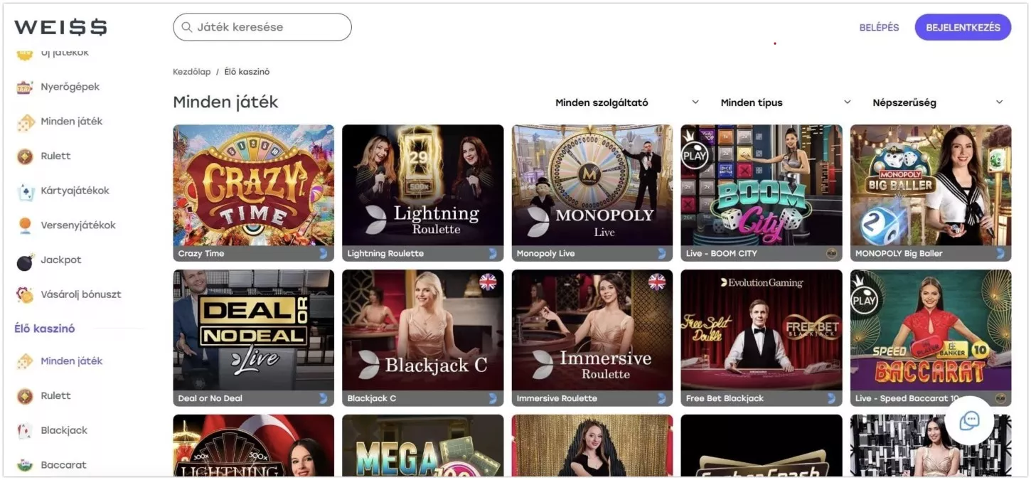 Weiss Élő Kaszinó