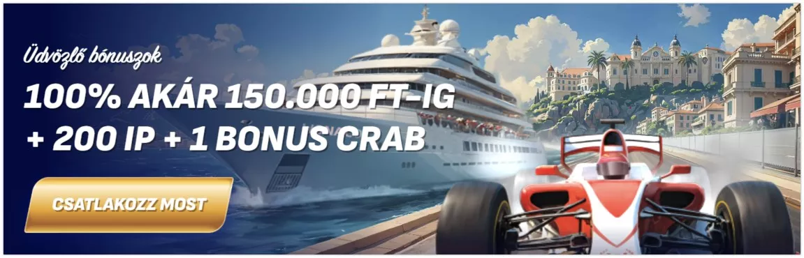 Üdvözlő bónusz az Wonaco Casino